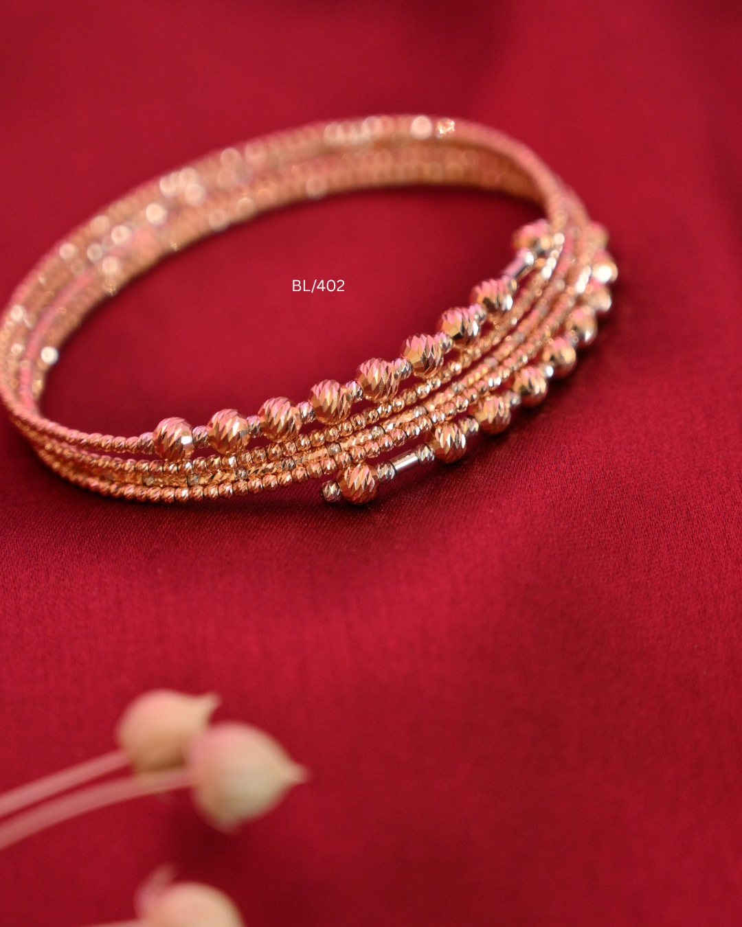 Multi-Tone Diamond-Cut Bead Flexible Spiral Wrap Bracelet | SKU: BL/402
