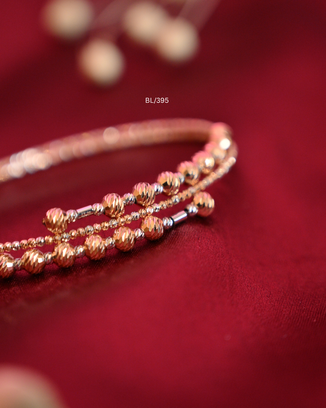 Multi-Tone Diamond-Cut Bead Flexible Wrap Spiral Bracelet | SKU: BL/395