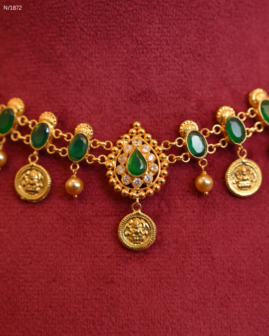 Emerald Kasu Choker Necklace | SKU: N/1870