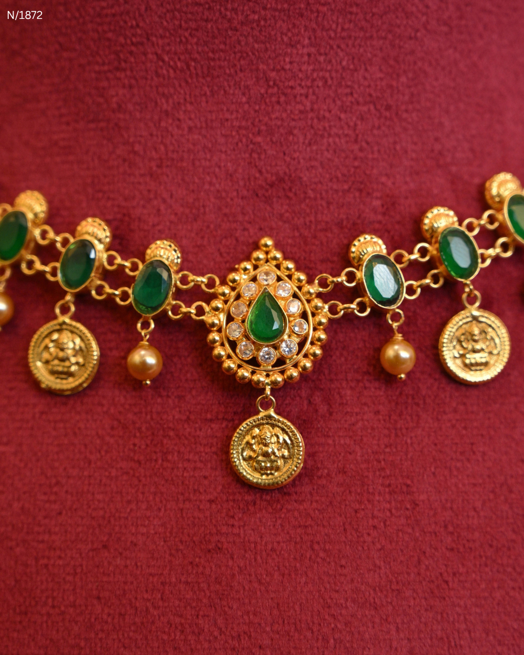 Emerald Kasu Choker Necklace | SKU: N/1870