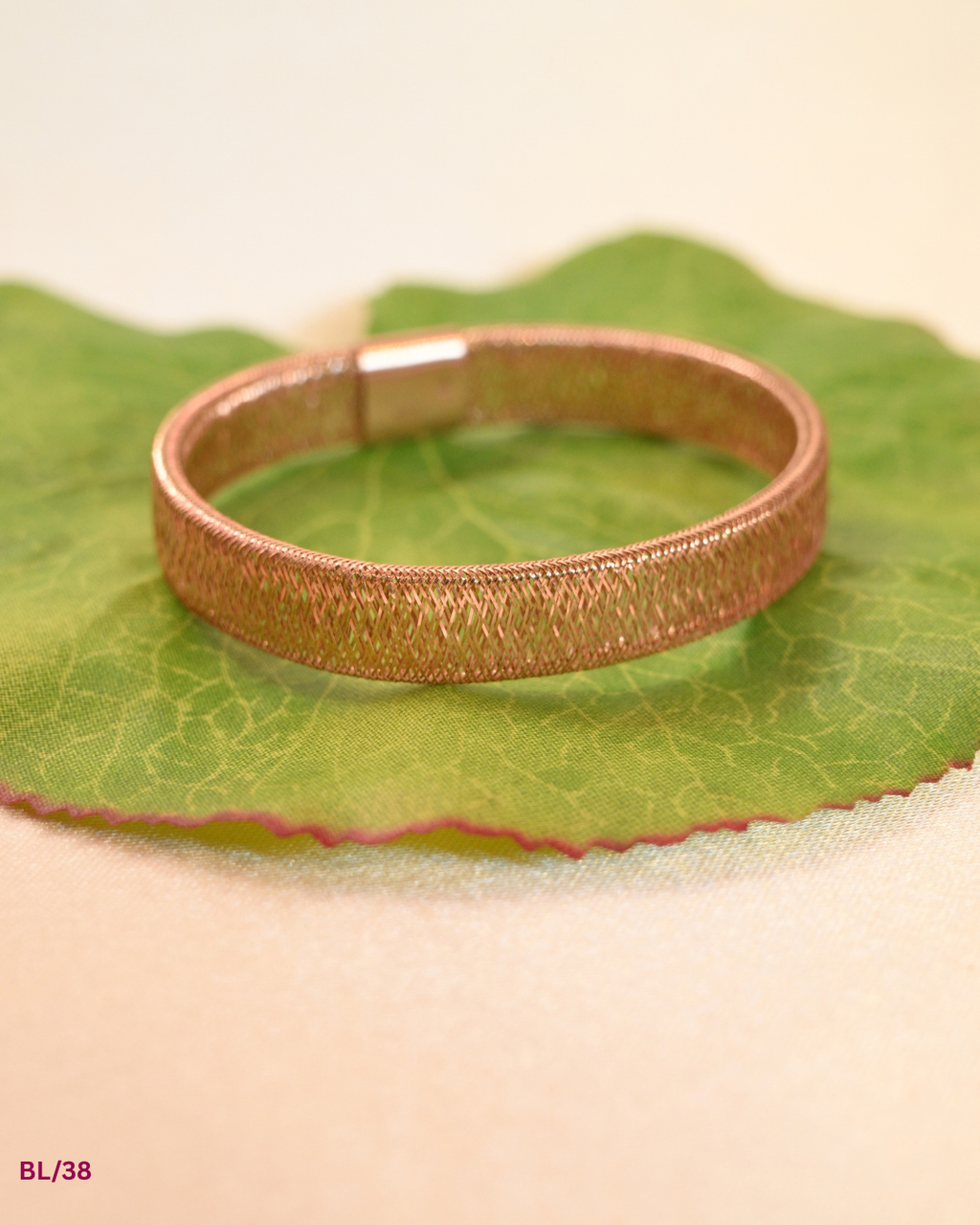 Rose Gold Flexible Mesh Link Bracelet | SKU: BL/38