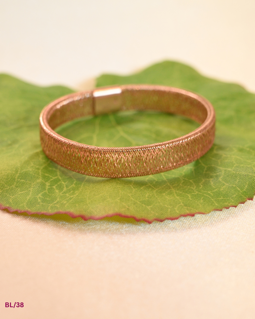 Rose Gold Flexible Mesh Link Bracelet | SKU: BL/38