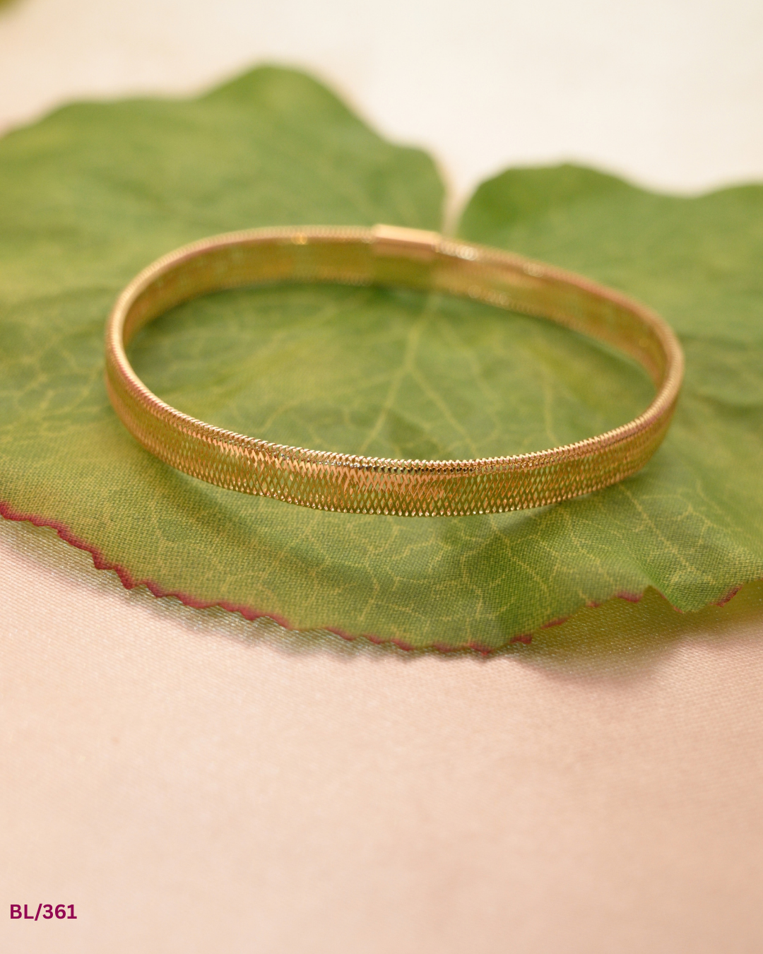 Yellow Gold Flexible Mesh Link Bracelet | SKU: BL/361