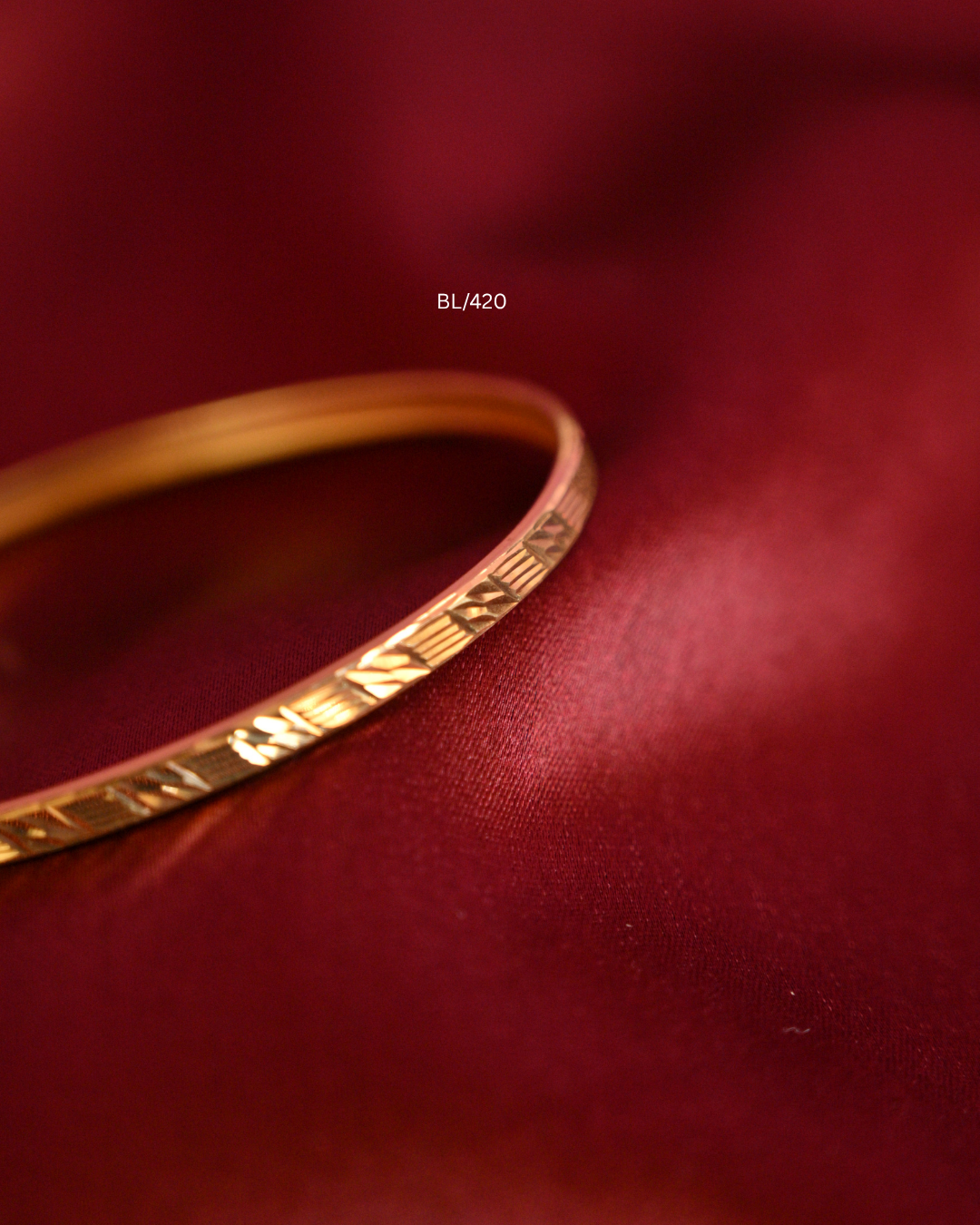Sleek Diamond-Cut Geometric Faceted Bangle | SKU: BL/420