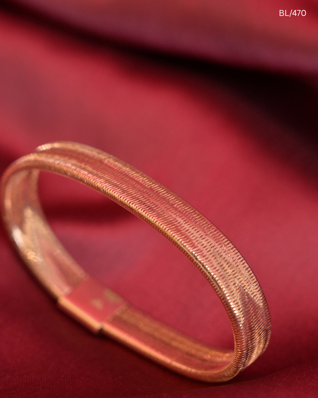Rose Gold Flexible Mesh Link Bracelet | SKU: BL/470