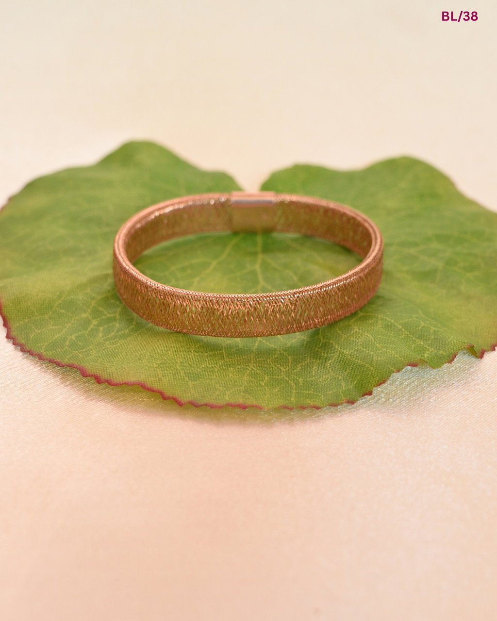 Rose Gold Flexible Mesh Link Bracelet | SKU: BL/38