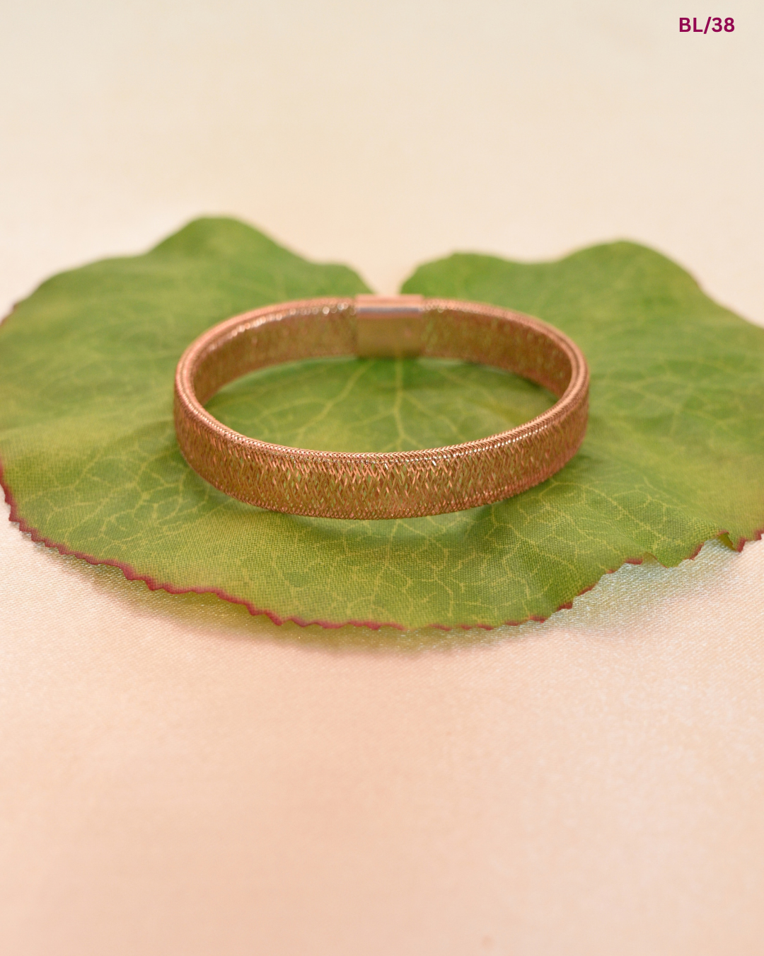 Rose Gold Flexible Mesh Link Bracelet | SKU: BL/38