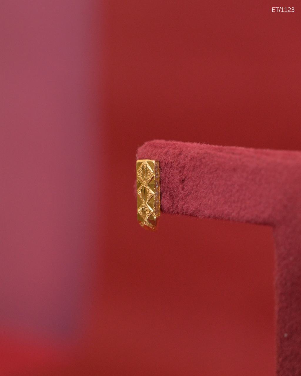 Geometric Textured Rectangular Bar Stud Earrings | SKU: ET/1123