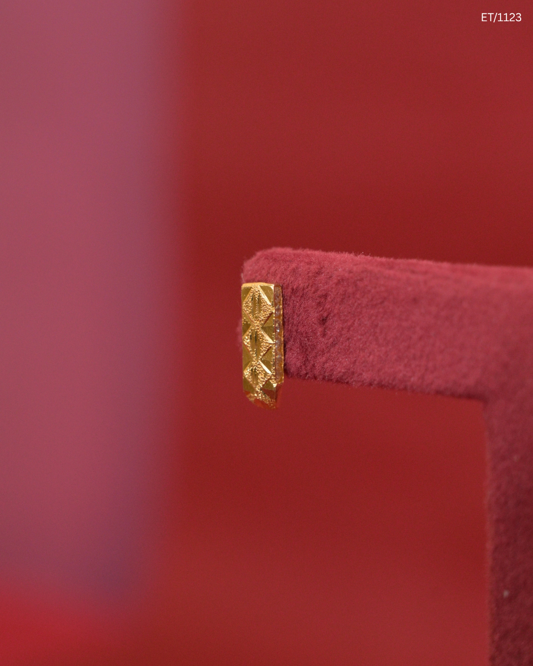 Geometric Textured Rectangular Bar Stud Earrings | SKU: ET/1123
