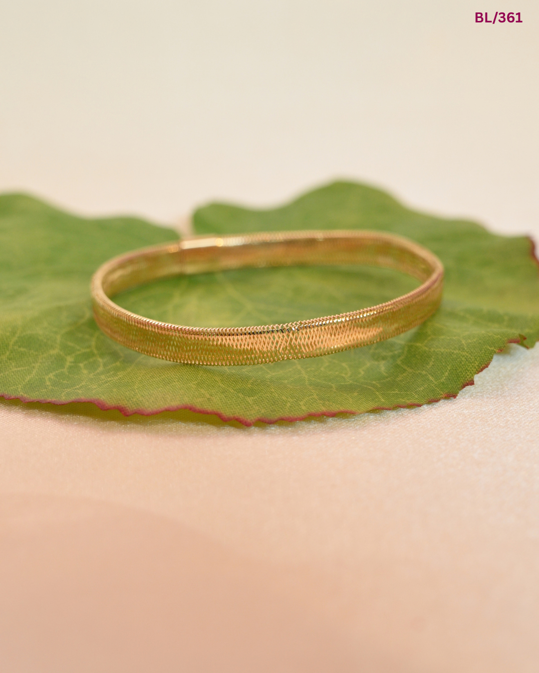 Yellow Gold Flexible Mesh Link Bracelet | SKU: BL/361