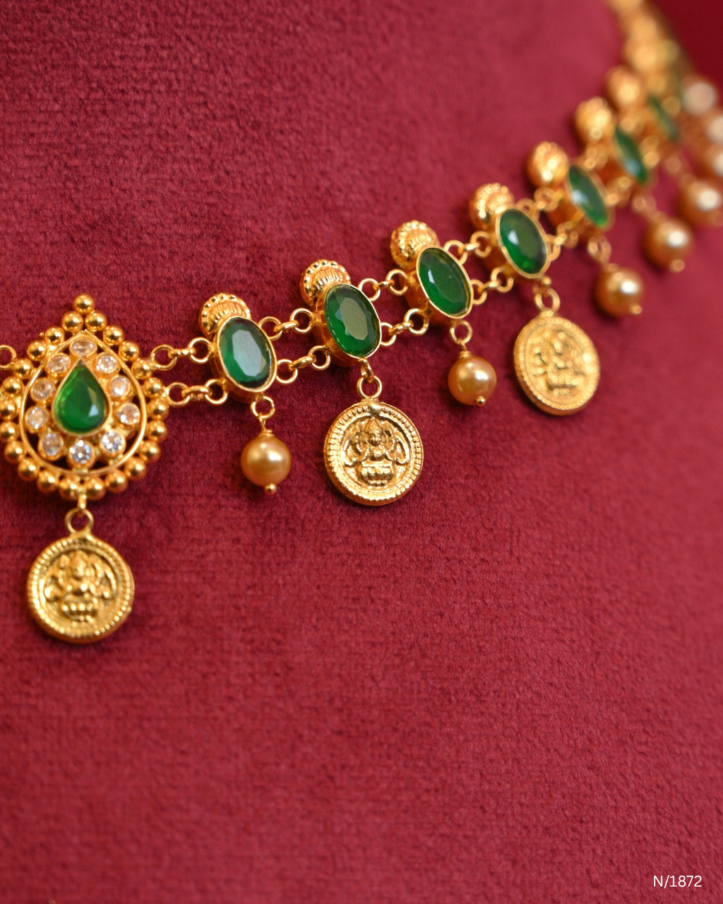 Emerald Kasu Choker Necklace | SKU: N/1870