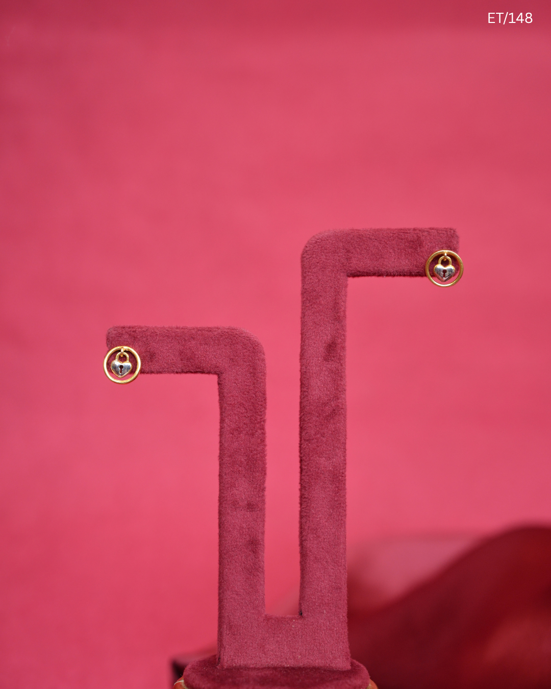 Minimalist Heart Lock Stud Earrings | SKU: ET/148