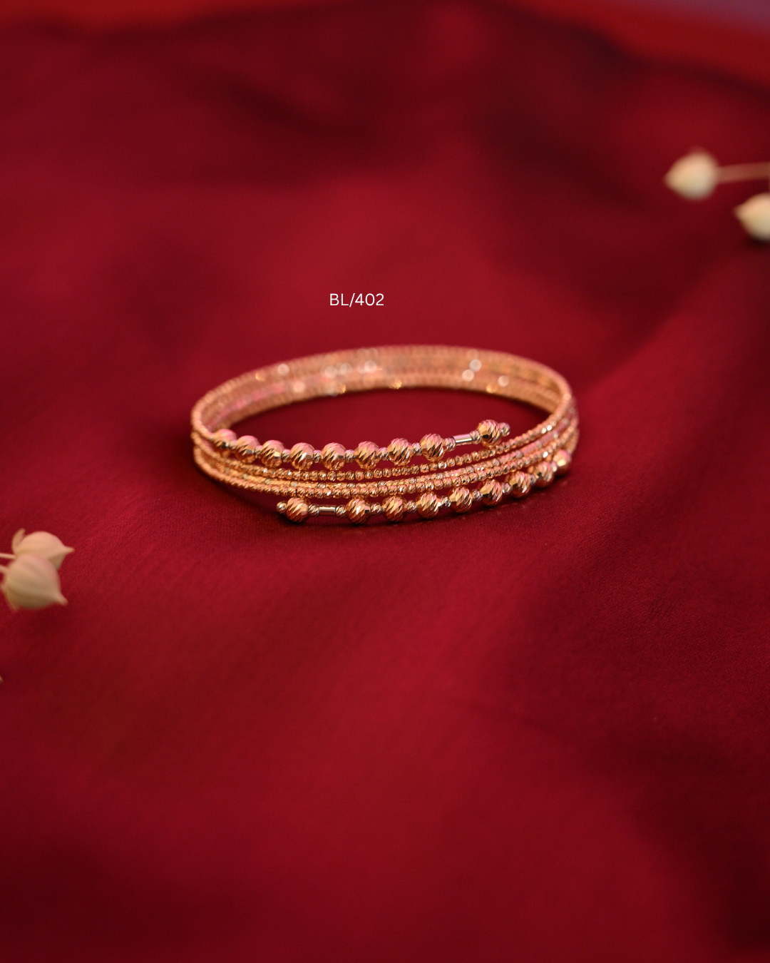 Multi-Tone Diamond-Cut Bead Flexible Spiral Wrap Bracelet | SKU: BL/402