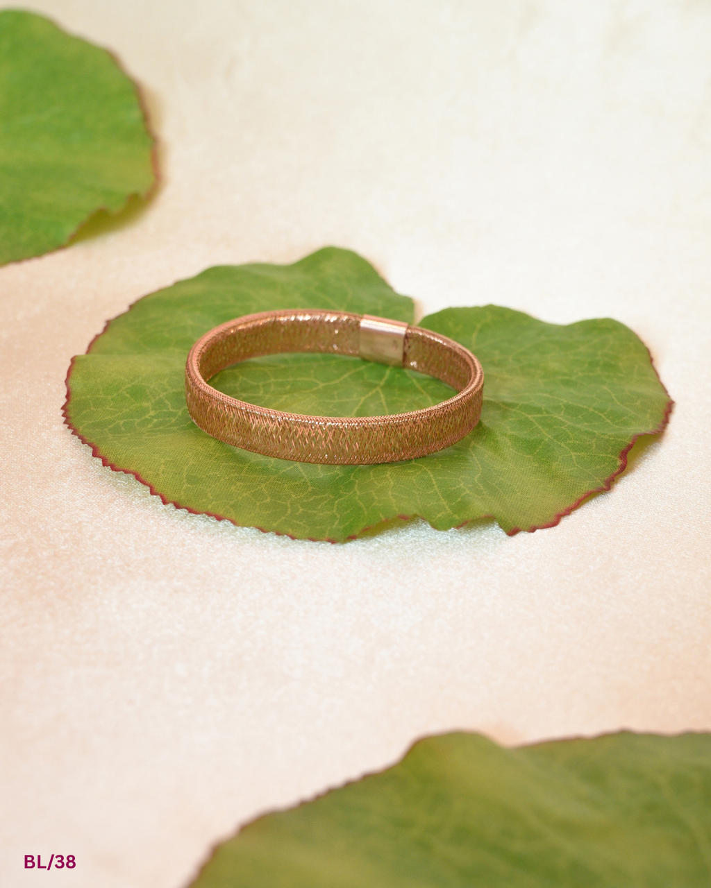 Rose Gold Flexible Mesh Link Bracelet | SKU: BL/38