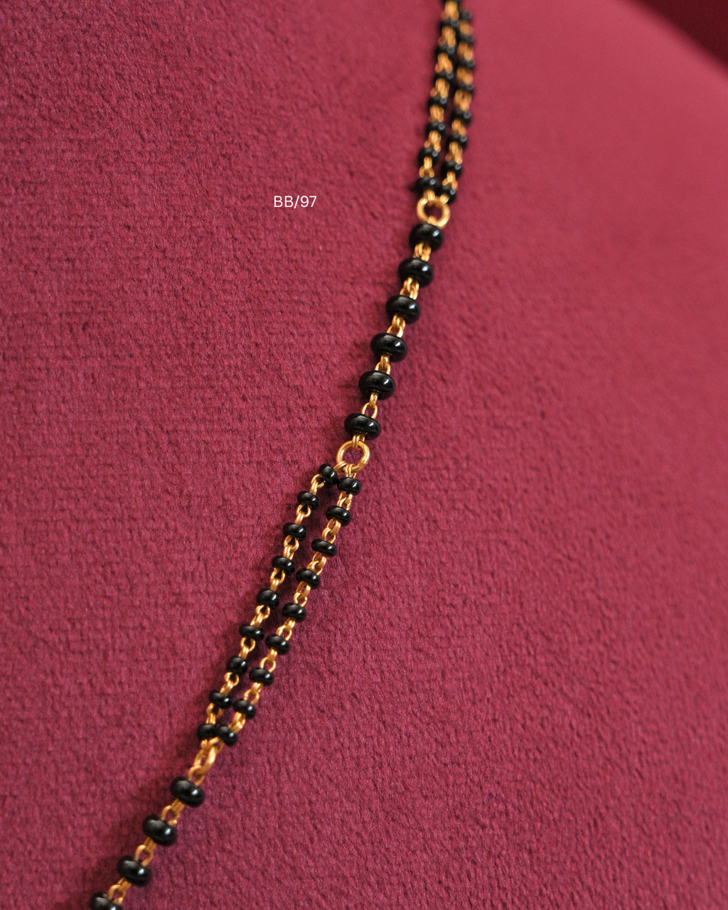 Asymmetric Twin CZ Floral Bloom Mangalsutra  | SKU: BB/97