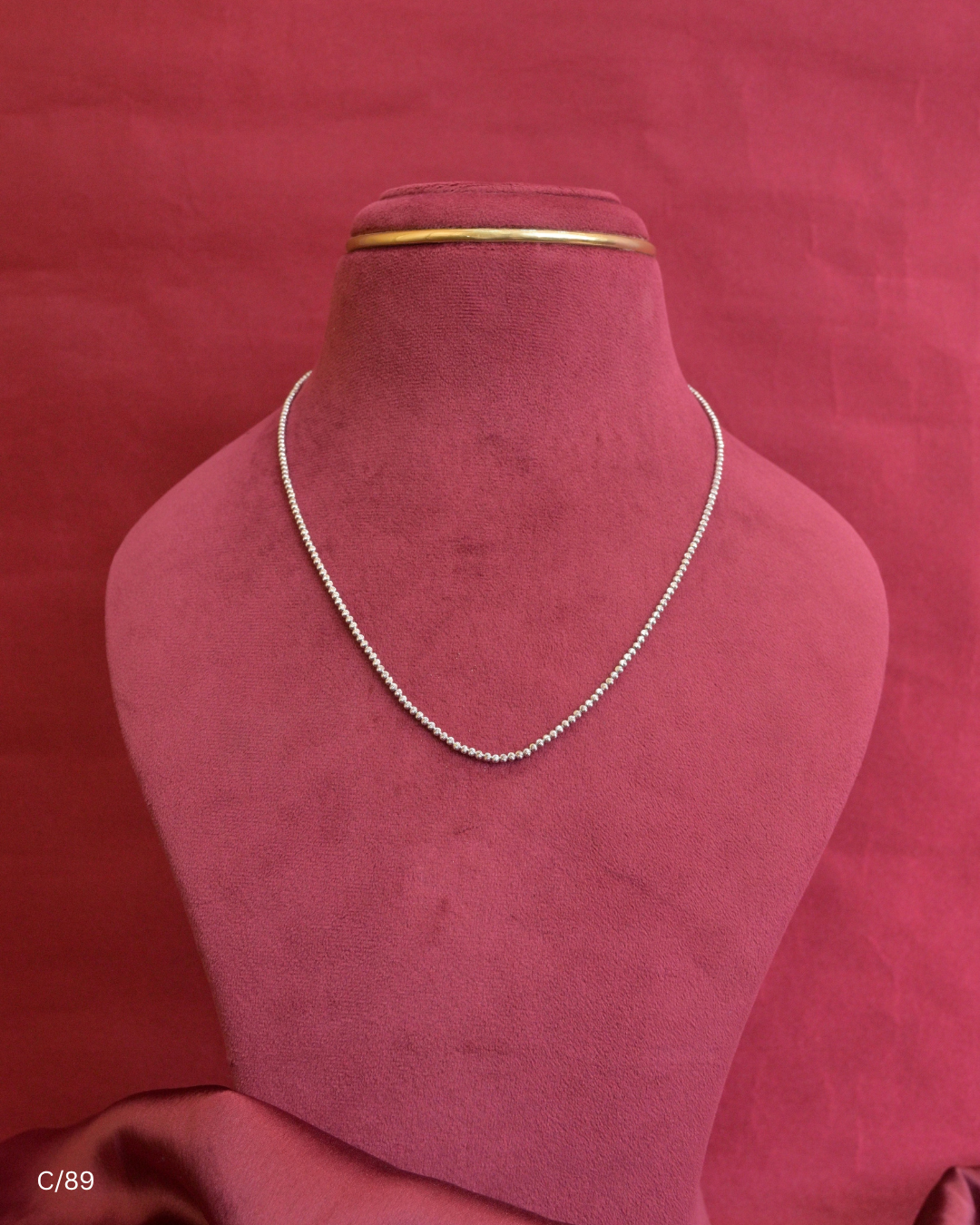 Micro Beaded Ball Chain Necklace | SKU: C/89