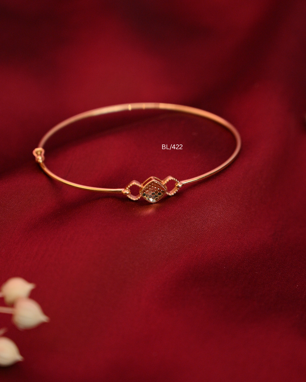 Diamond-Cut Rhombus Geometric Station Bangle | SKU: BL/422