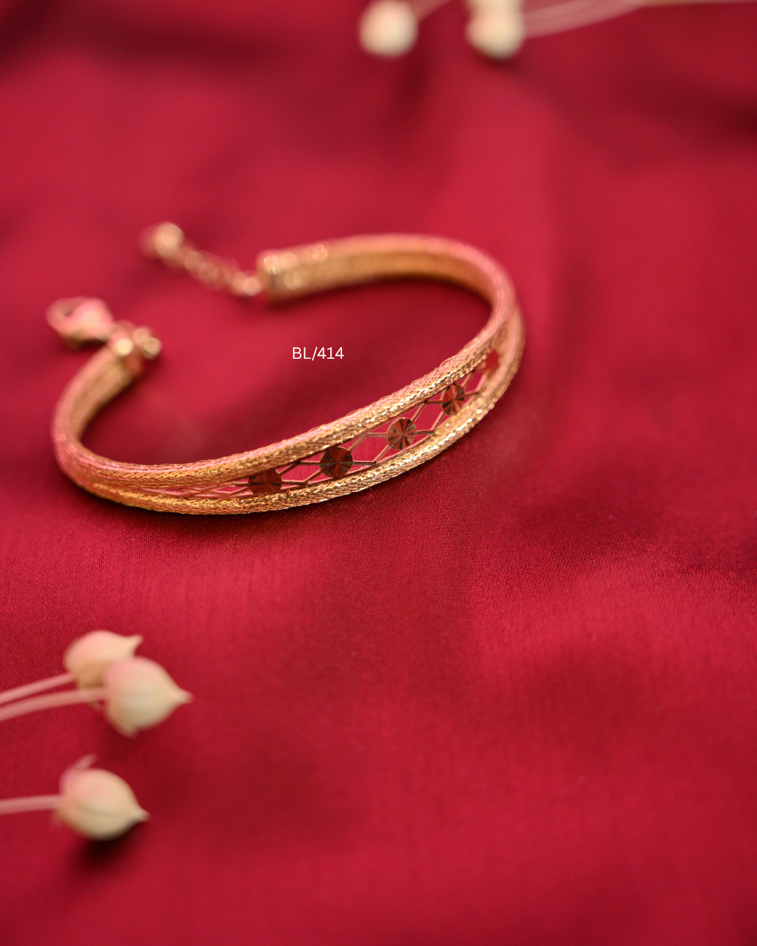 Openwork Filigree Lattice & Starburst Open Cuff Bangle | SKU: BL/414