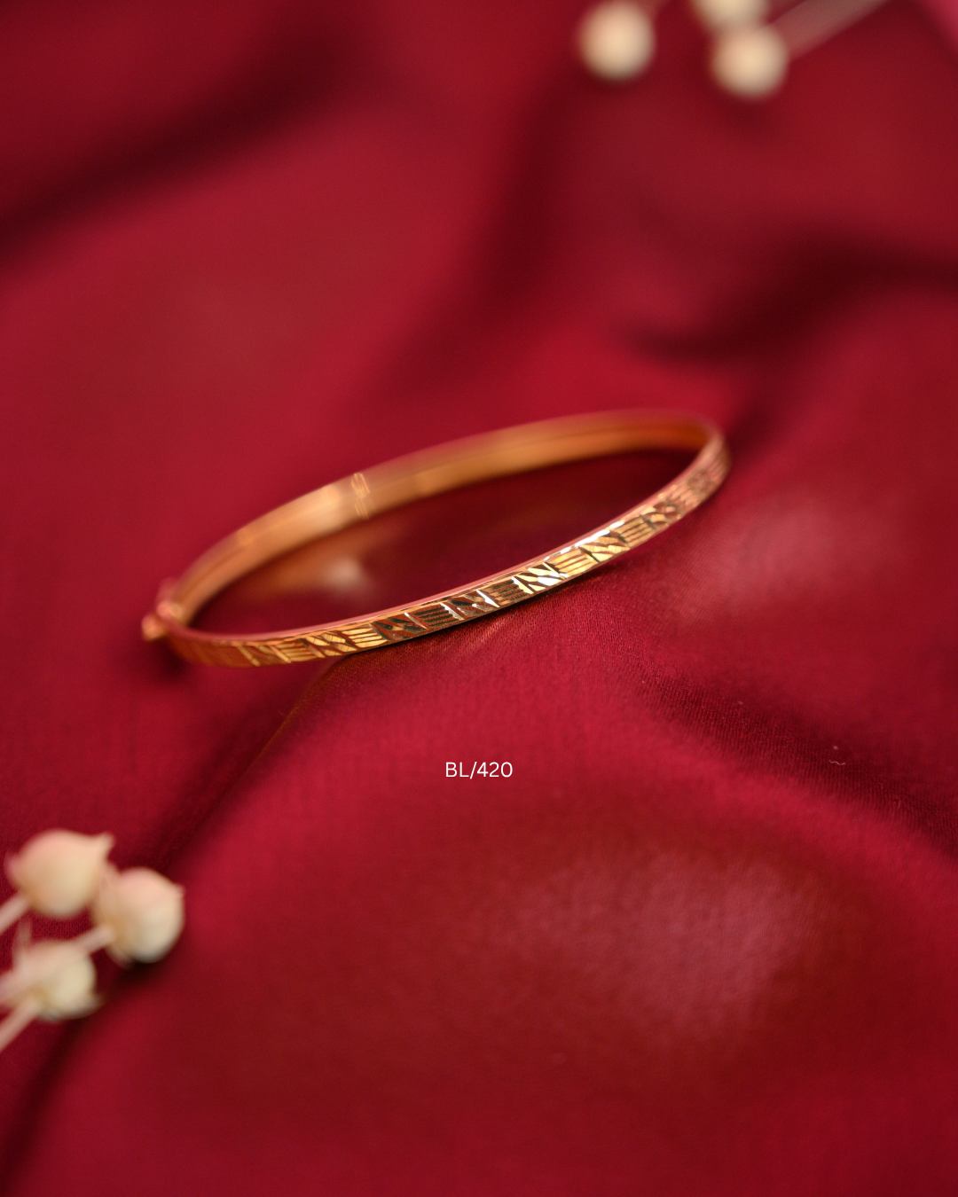 Sleek Diamond-Cut Geometric Faceted Bangle | SKU: BL/420