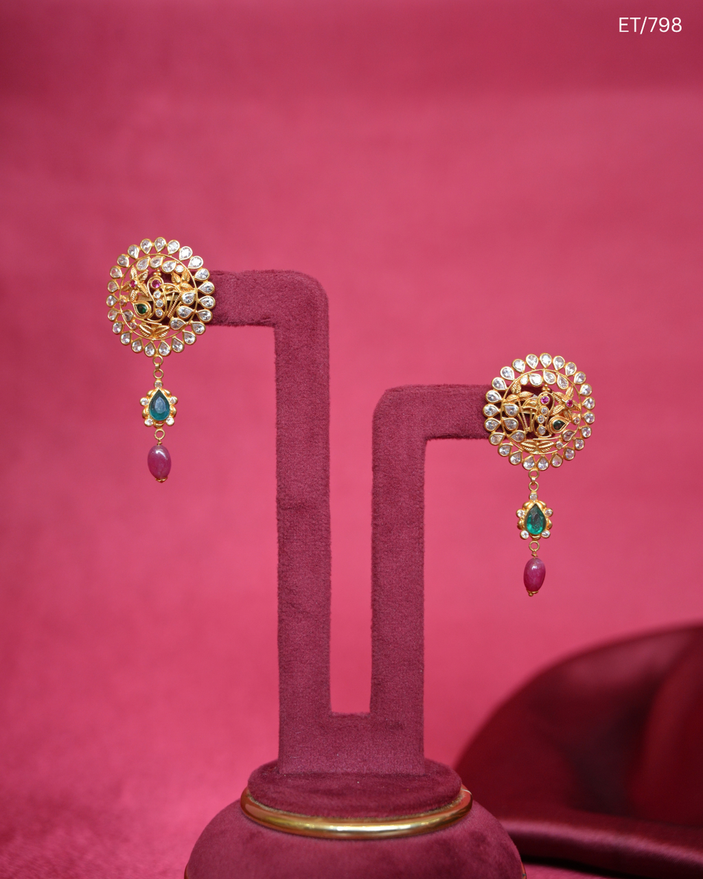 Polki And Multigem Drop Earrings | SKU: ET/798