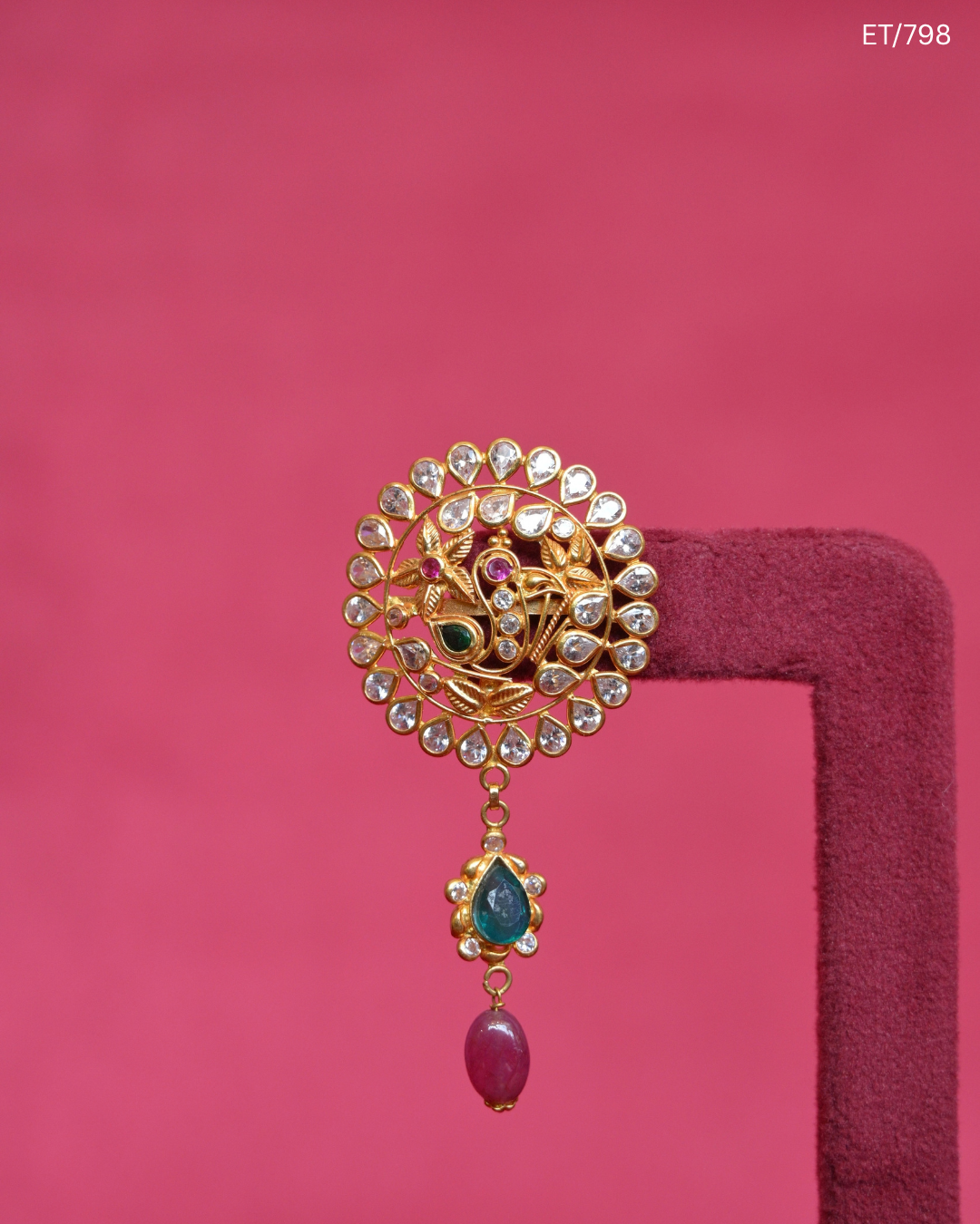 Polki And Multigem Drop Earrings | SKU: ET/798