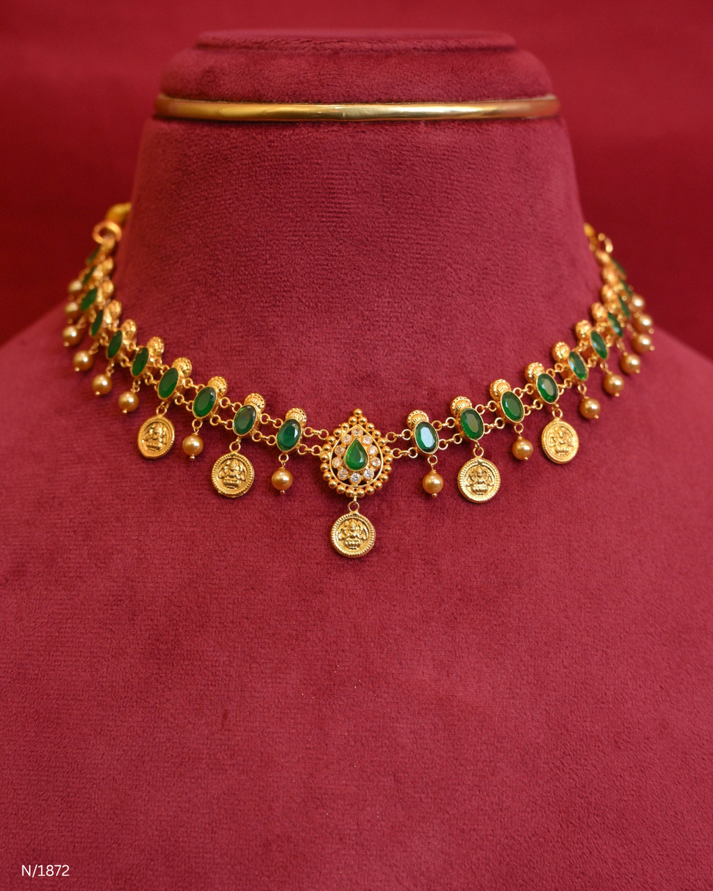 Emerald Kasu Choker Necklace | SKU: N/1870