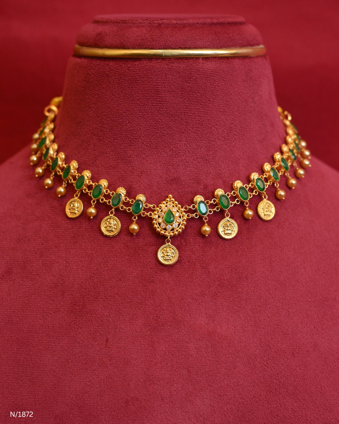 Emerald Kasu Choker Necklace | SKU: N/1870