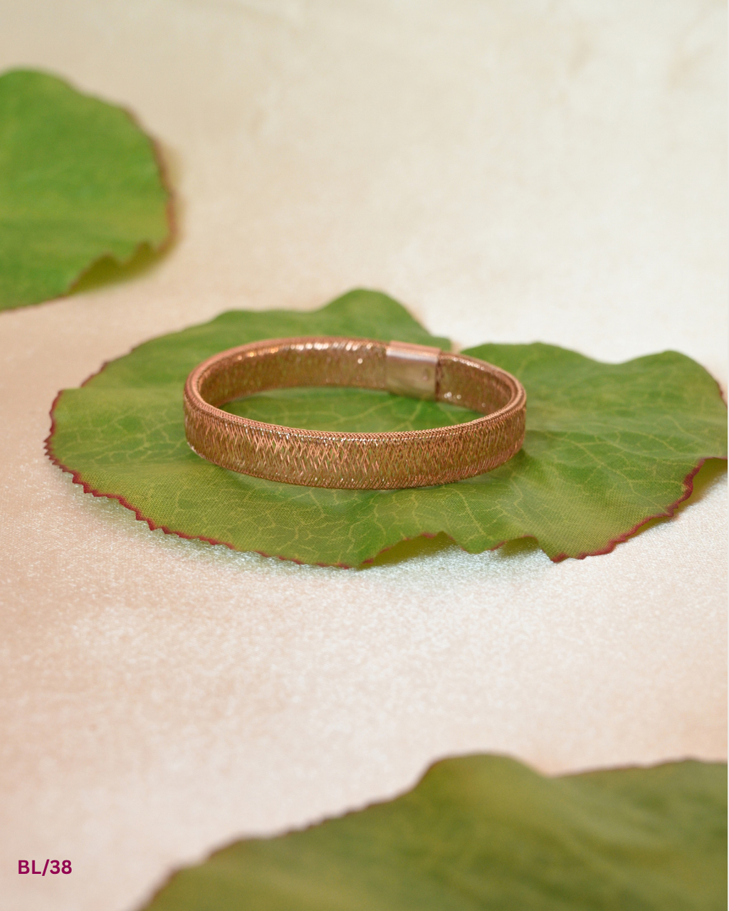 Rose Gold Flexible Mesh Link Bracelet | SKU: BL/38