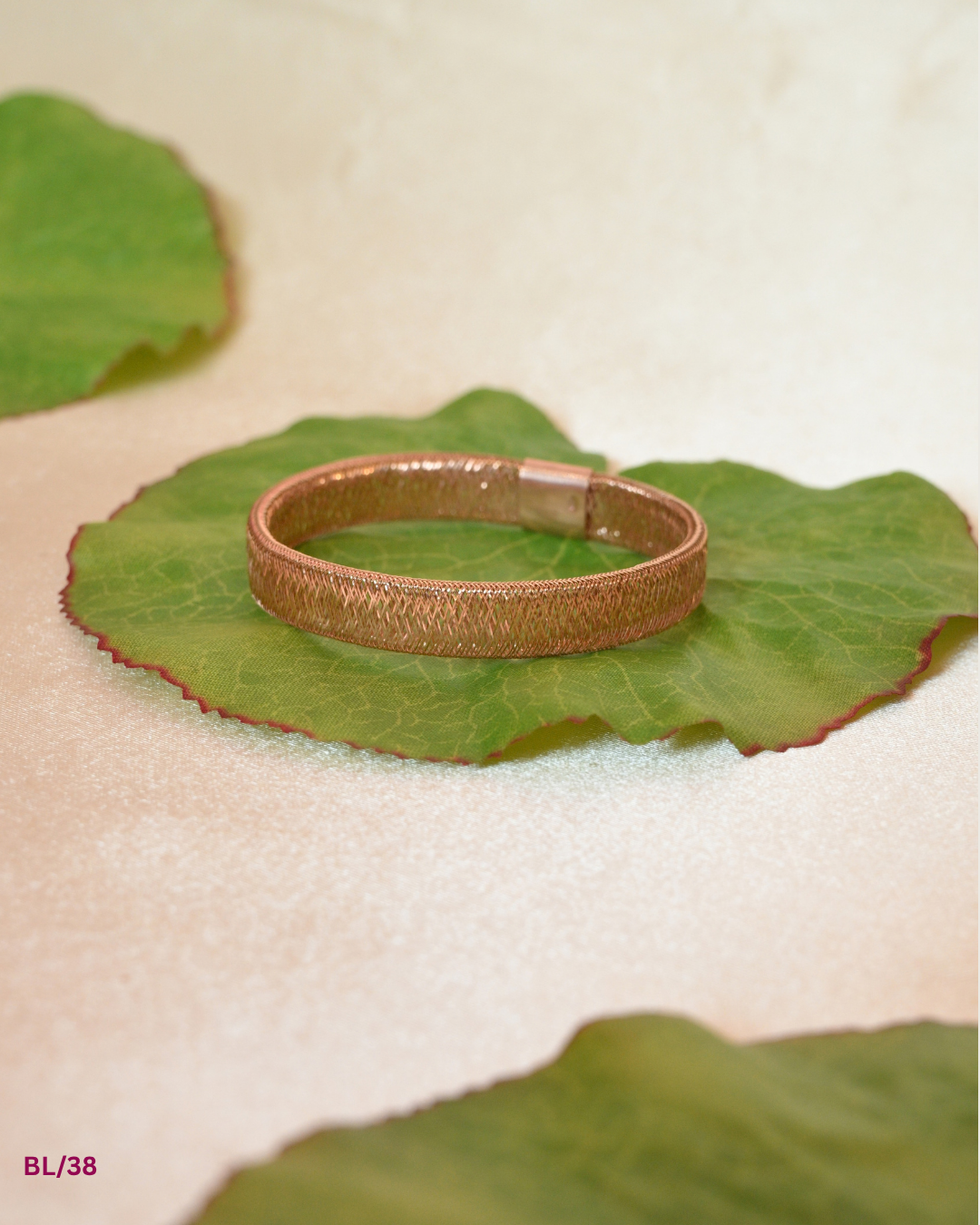 Rose Gold Flexible Mesh Link Bracelet | SKU: BL/38