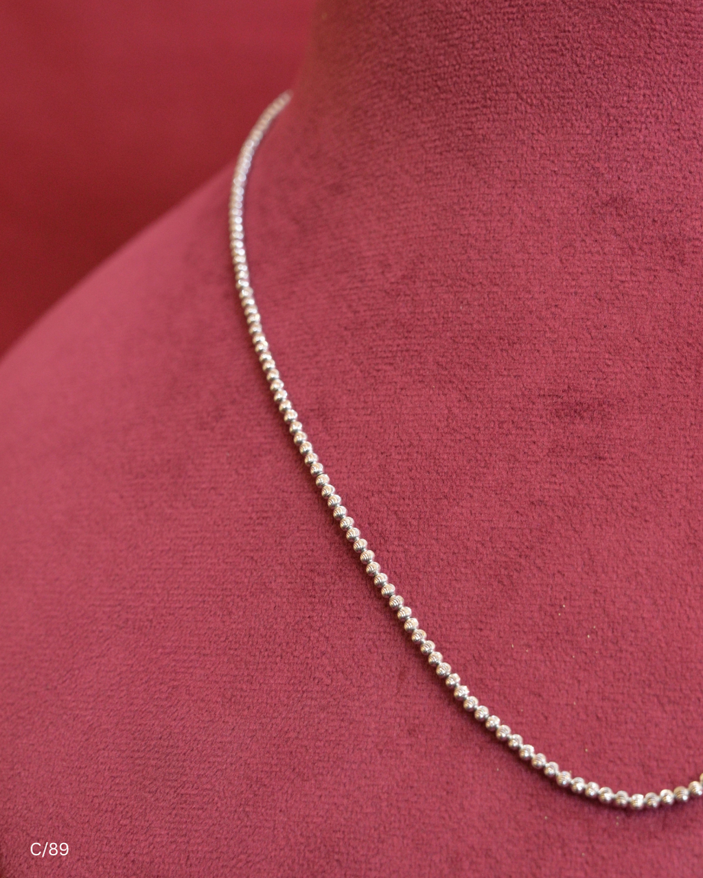 Micro Beaded Ball Chain Necklace | SKU: C/89