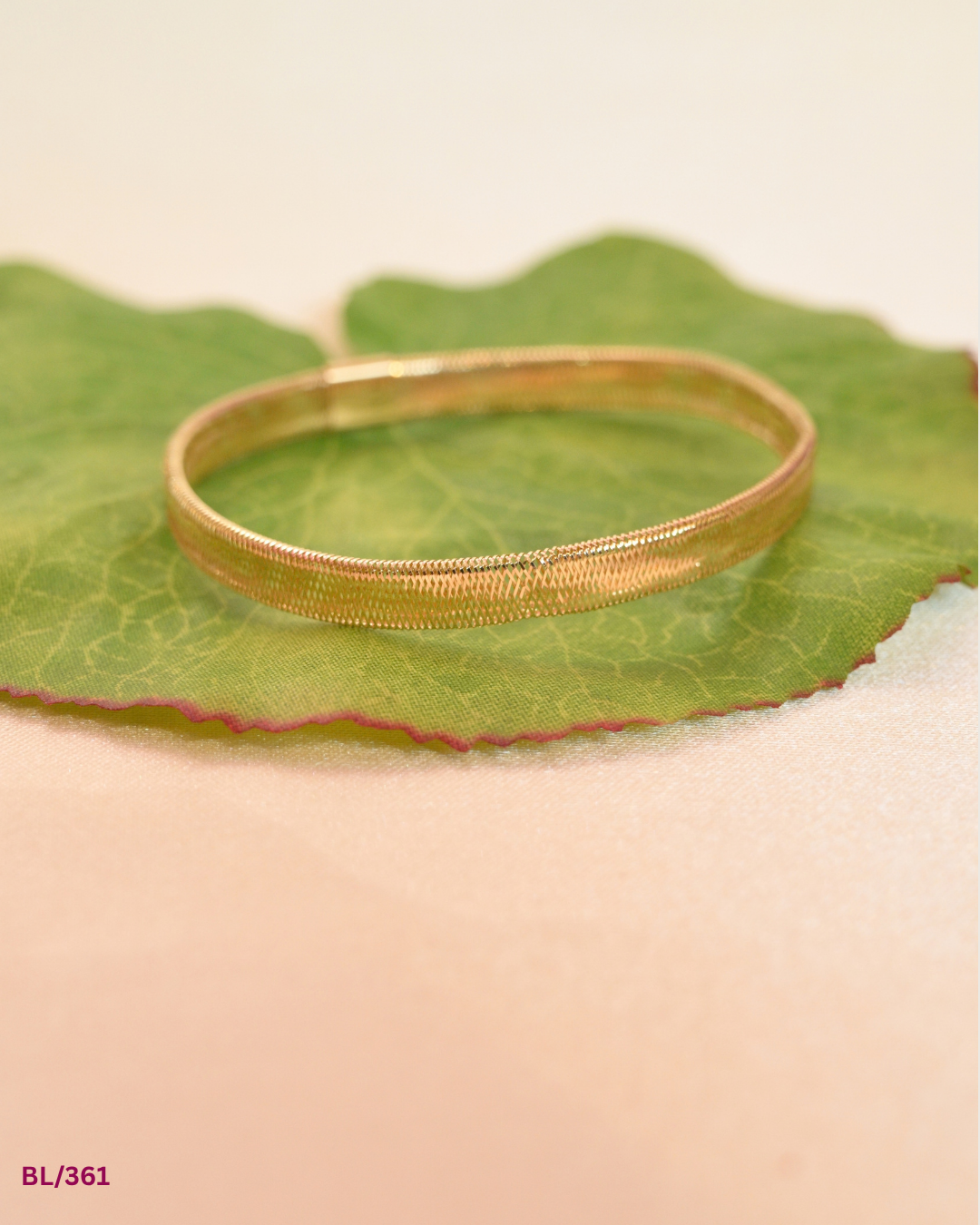 Yellow Gold Flexible Mesh Link Bracelet | SKU: BL/361