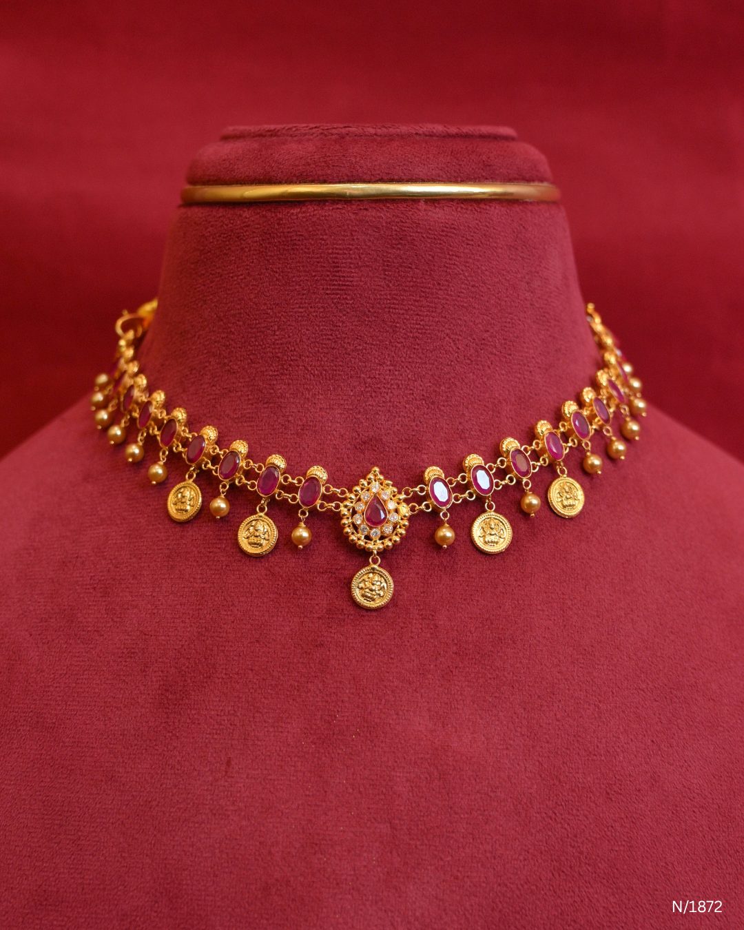Emerald Kasu Choker Necklace | SKU: N/1870
