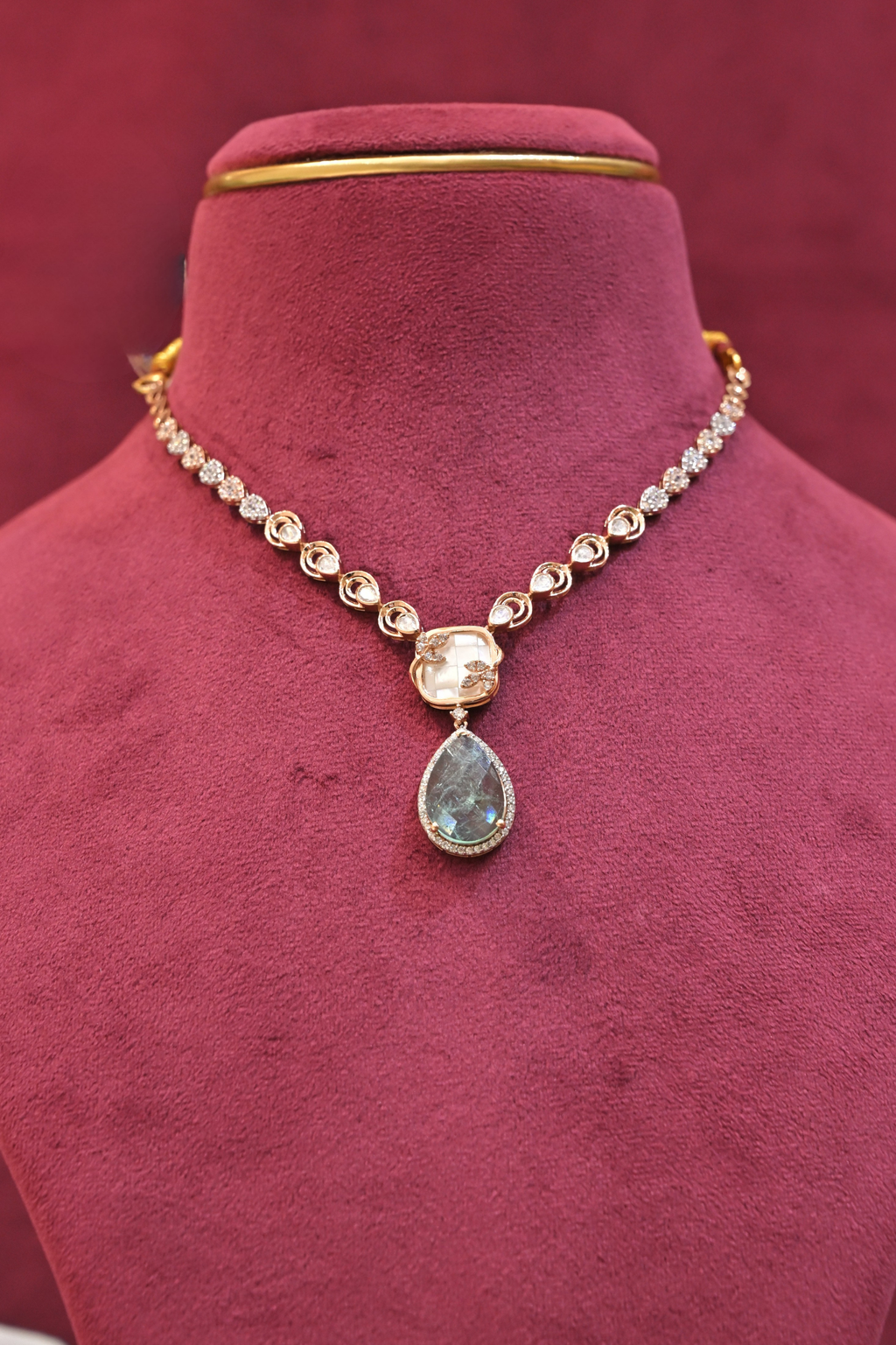 Labradorite Drop Pendant Necklace