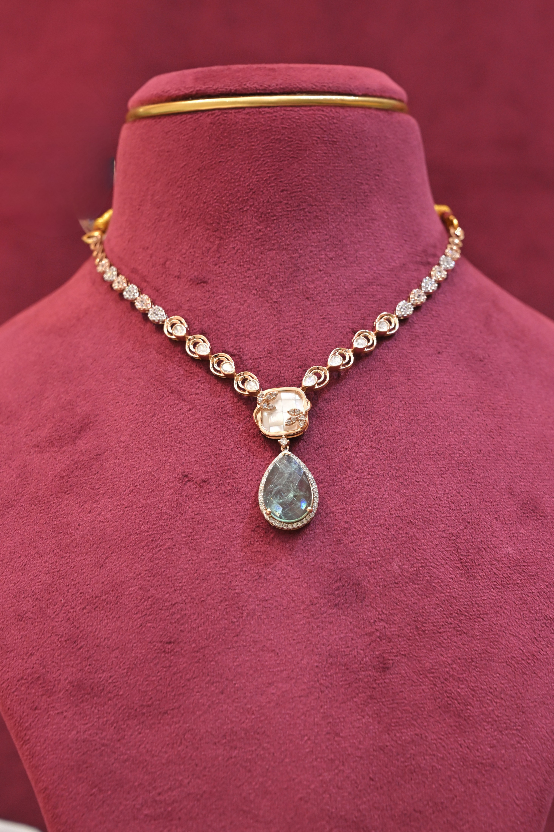 Labradorite Drop Pendant Necklace