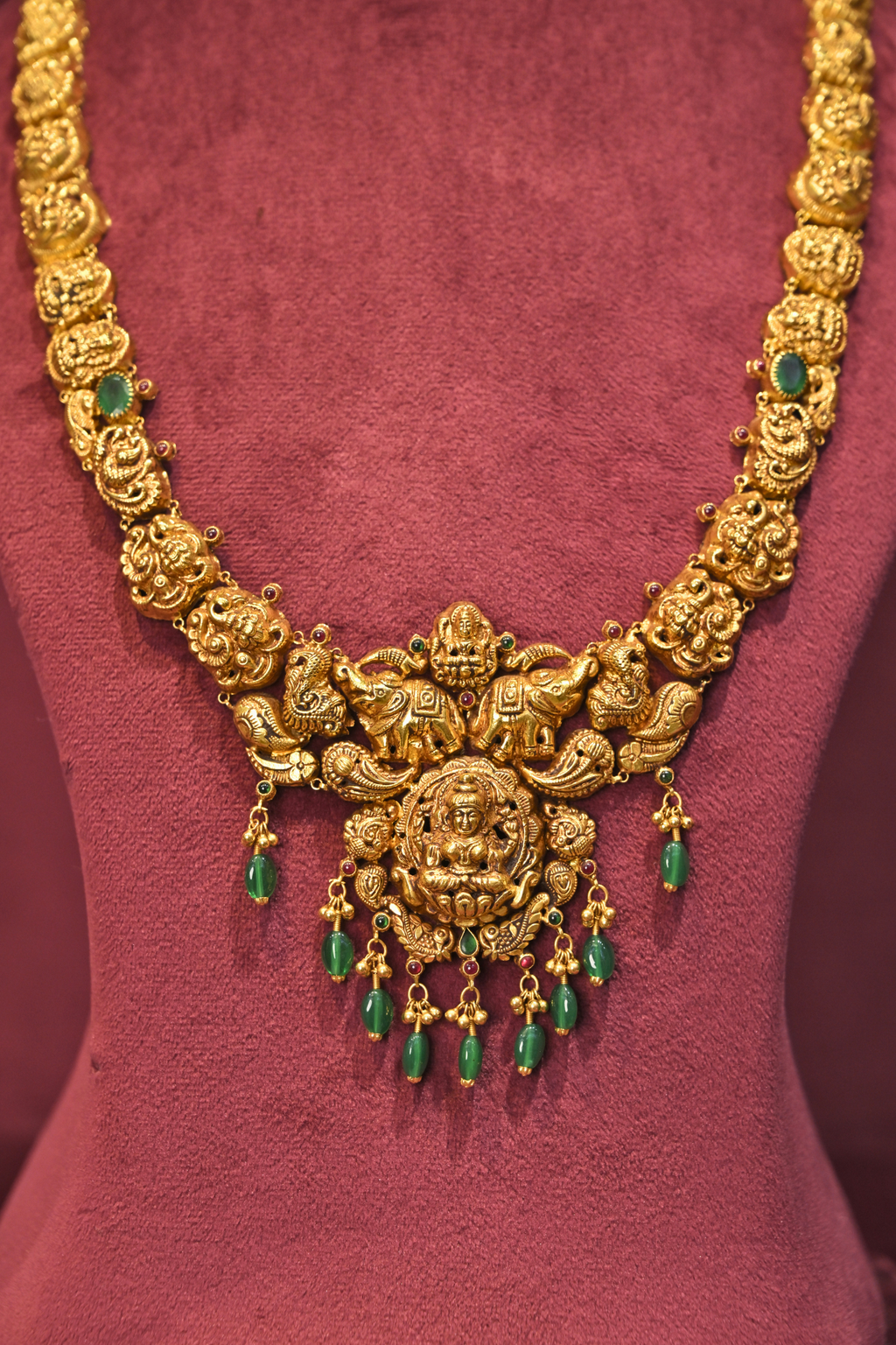 Lakshmi Elephant Heritage Temple Necklace