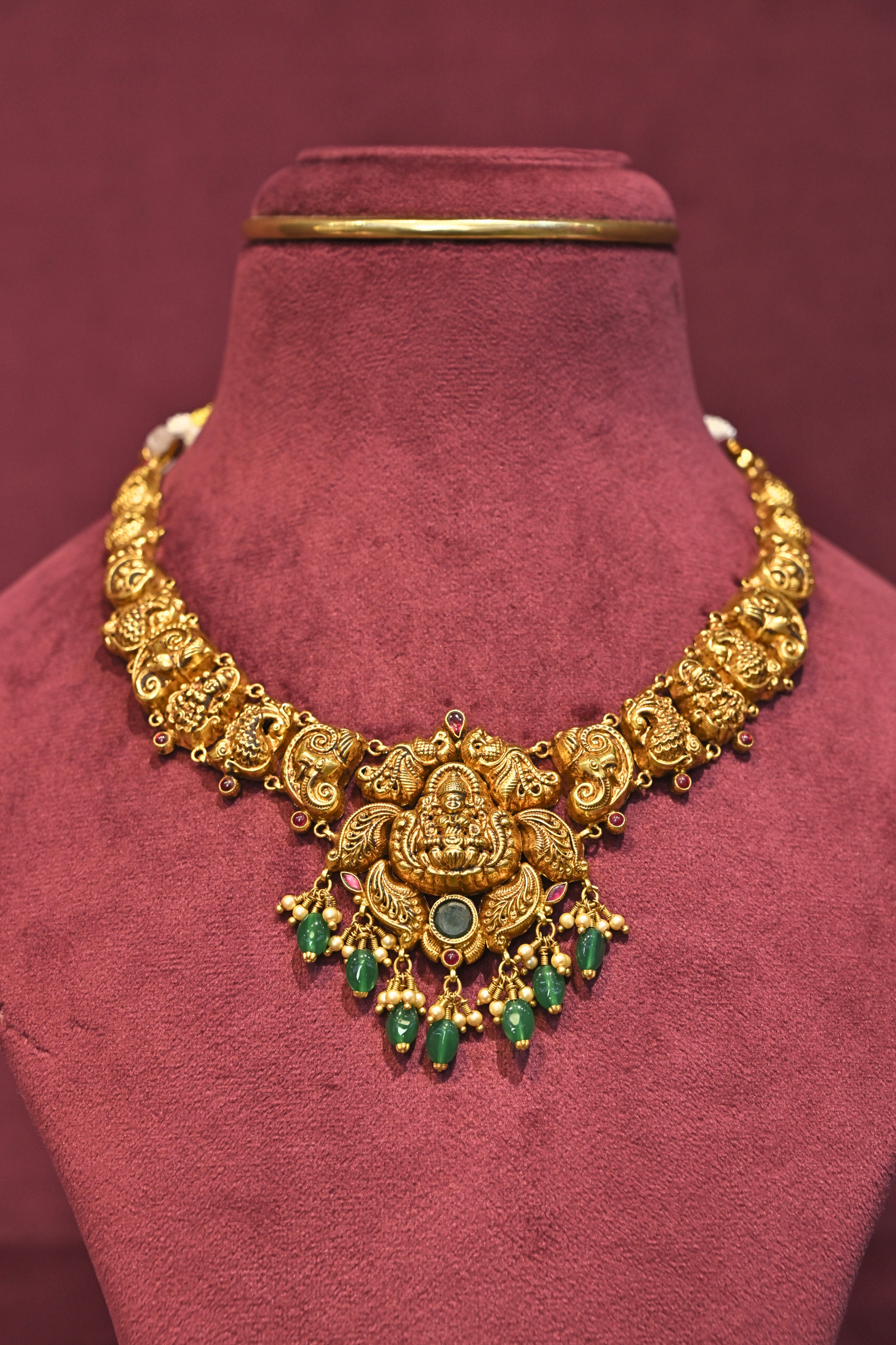 Lakshmi Peacock Temple Choker Necklace