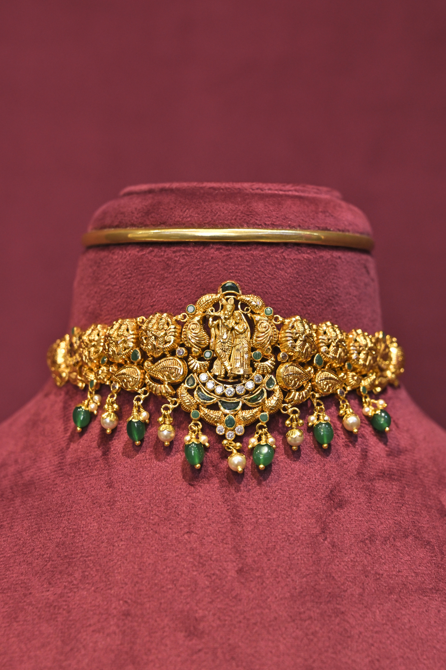 Radha Krishna Temple Choker Necklace