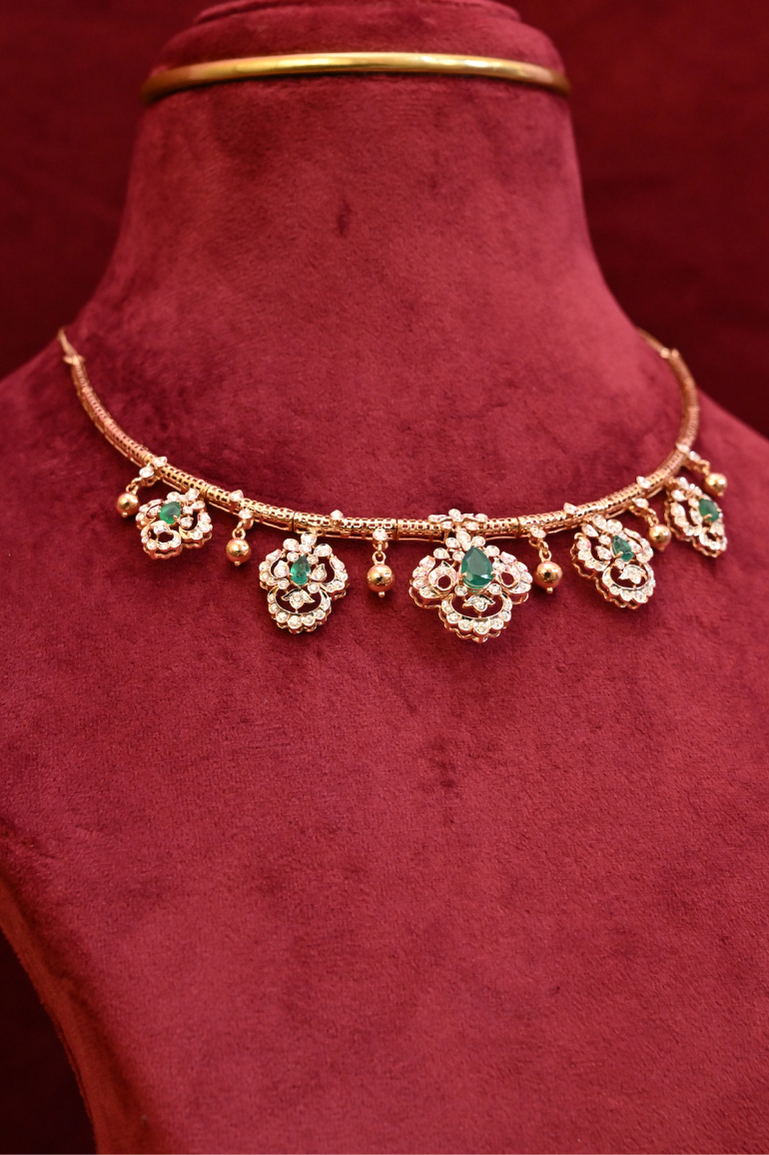Diamond Emerald Evening wear Necklace