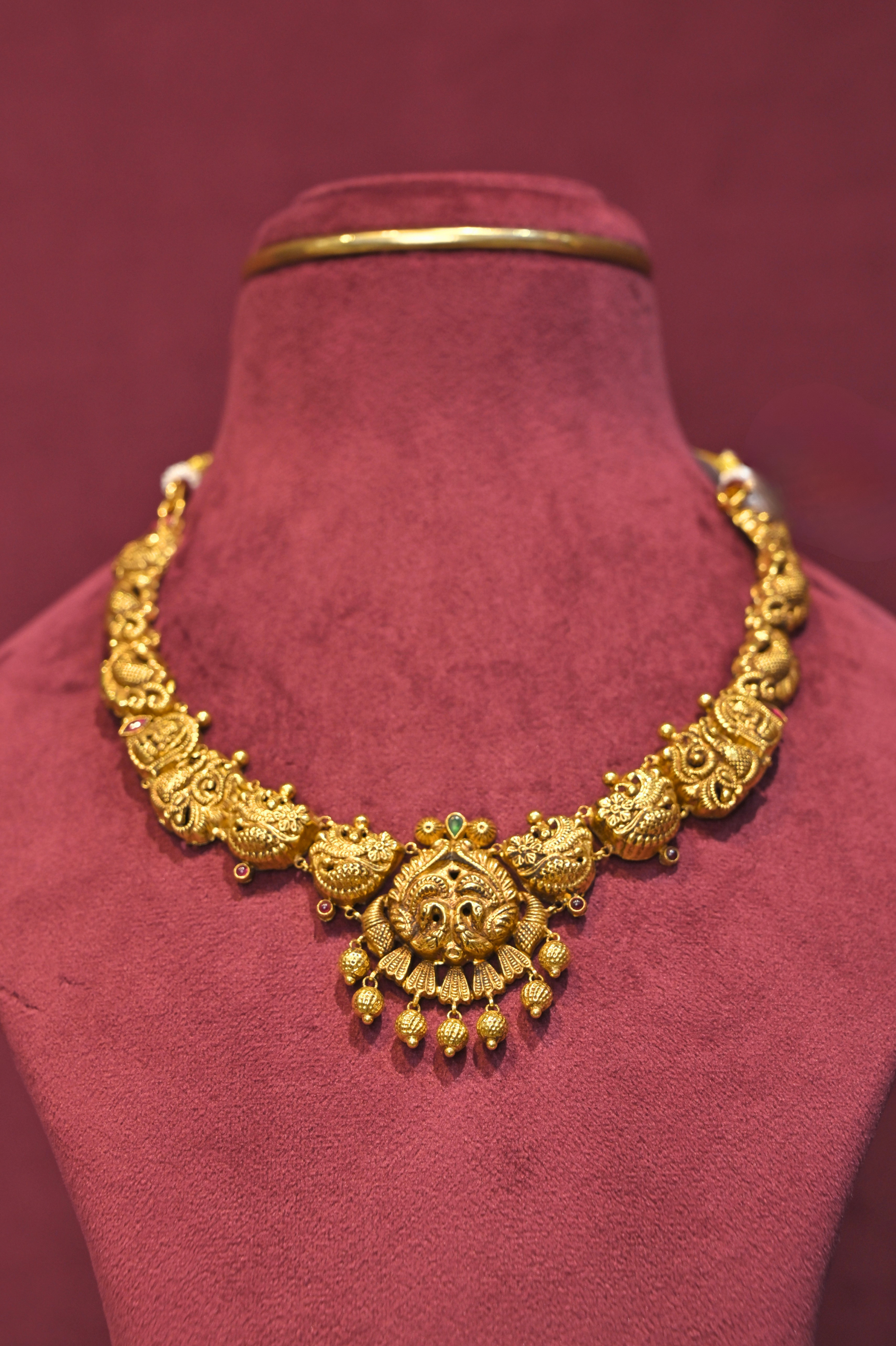 Mayura Antique Temple Choker Necklace