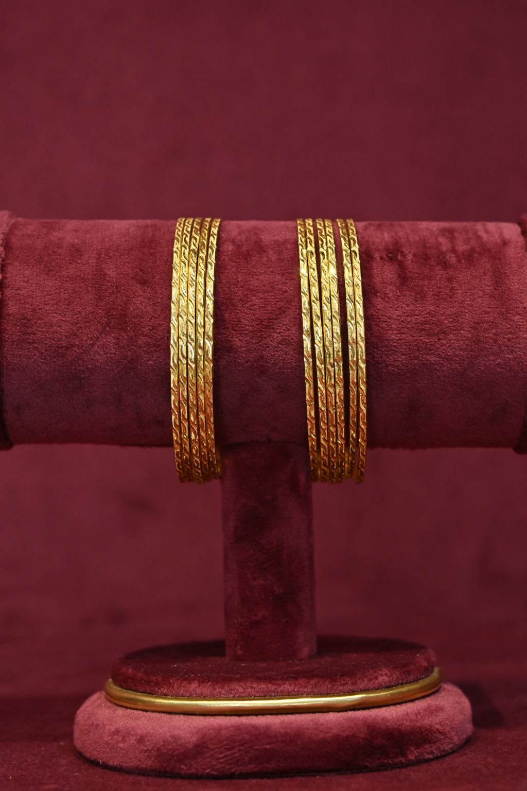 Braided Texture Gold Bangle Set