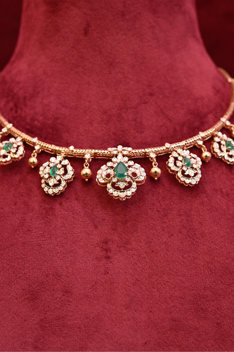 Diamond Emerald Evening wear Necklace