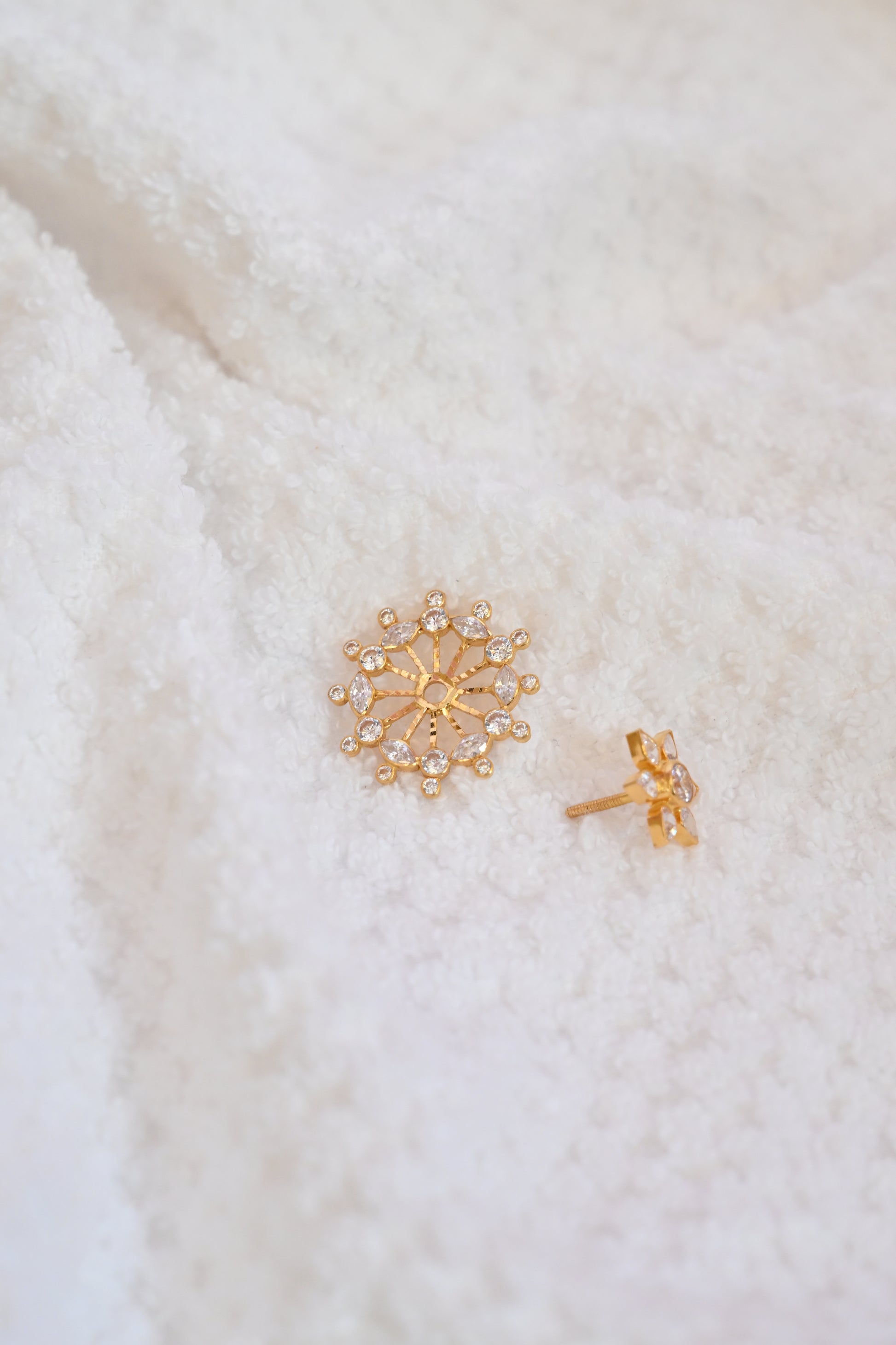 Floral Burst Diamond Earring Frame