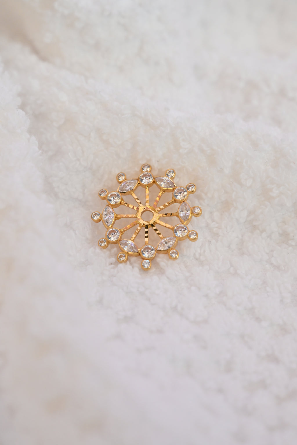 Floral Burst Diamond Earring Frame