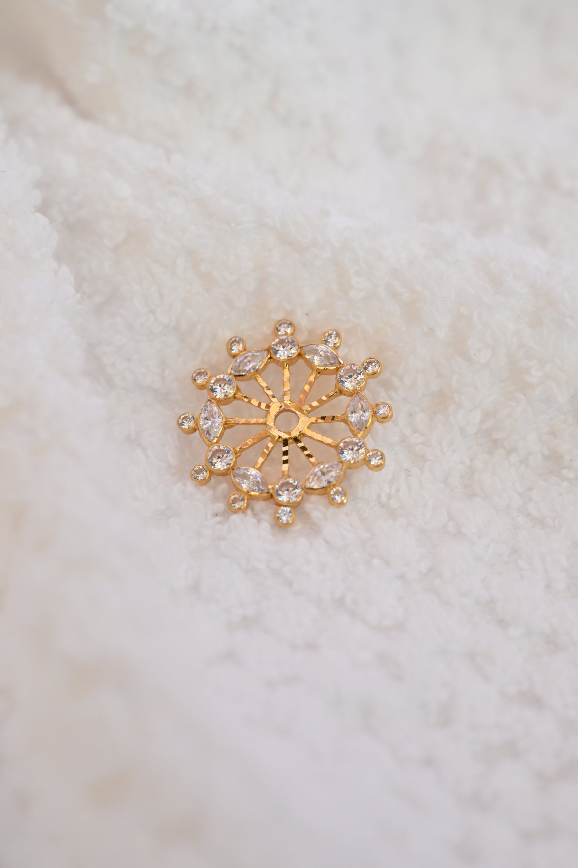 Floral Burst Diamond Earring Frame