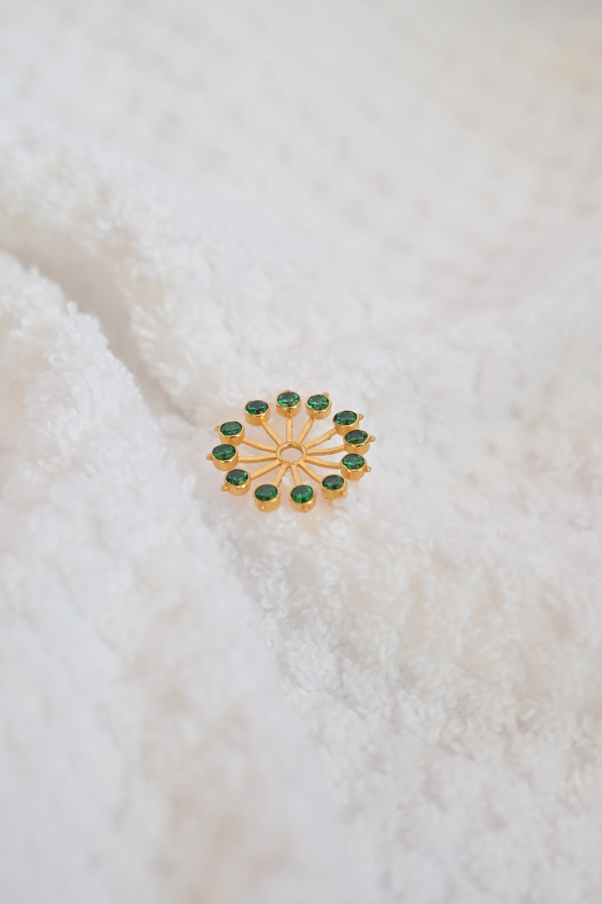 Round Emerald Earring Frames