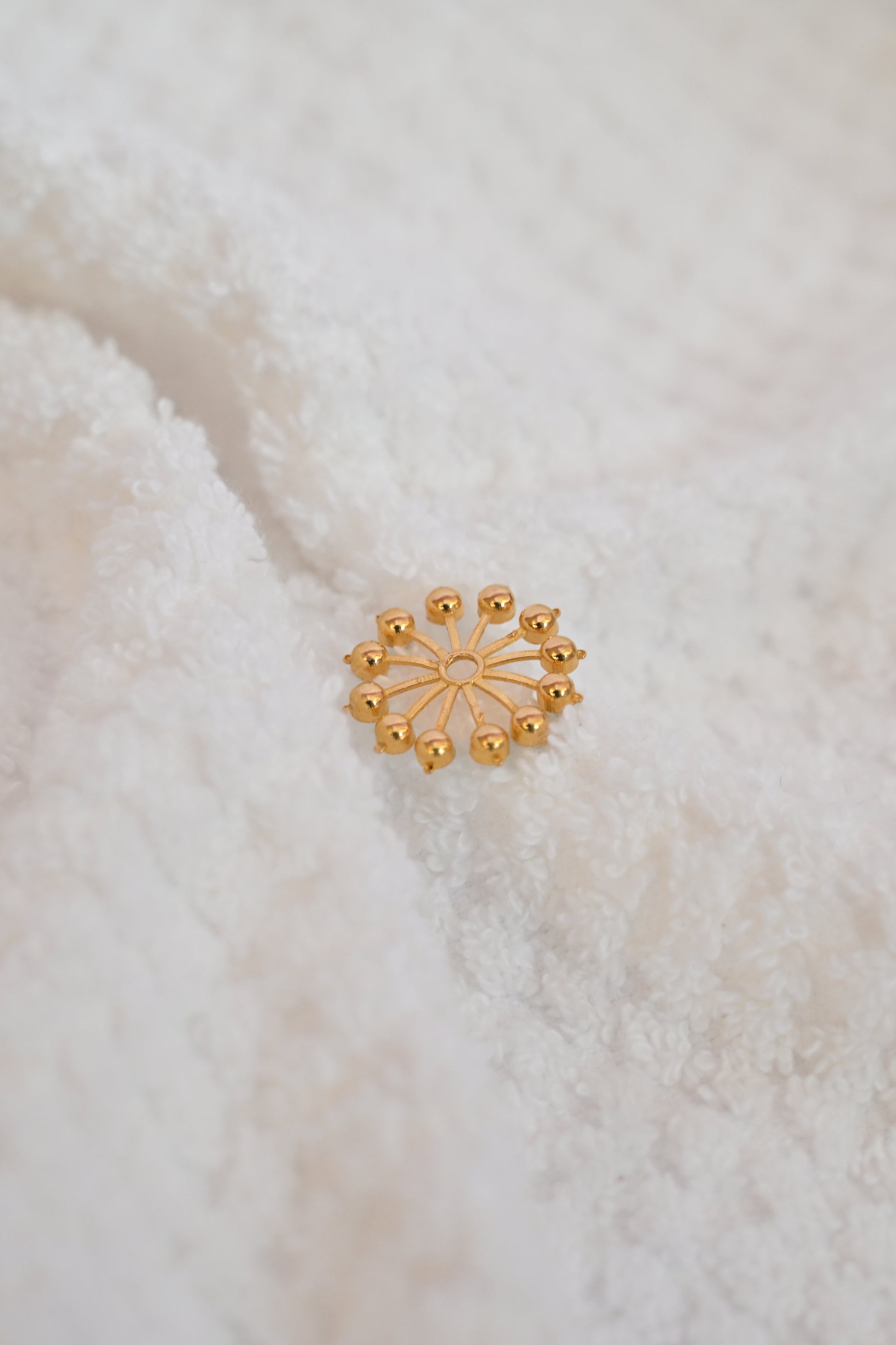 Gold Beaded Earring Frames