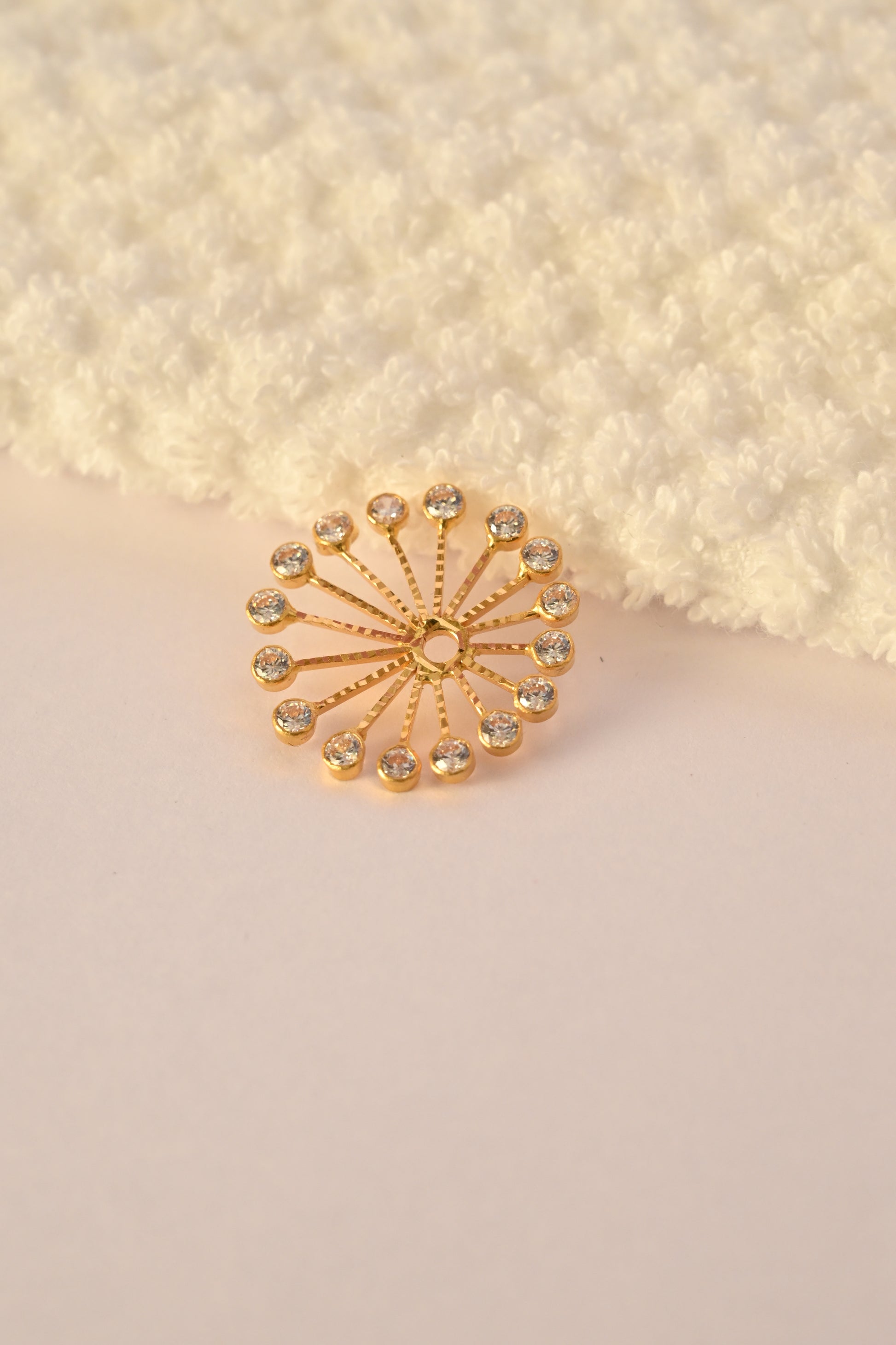 CZ Stone Gold Earring Frames