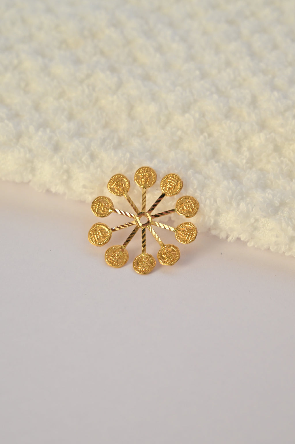 Lakshmi Coin Gold Earring Frames