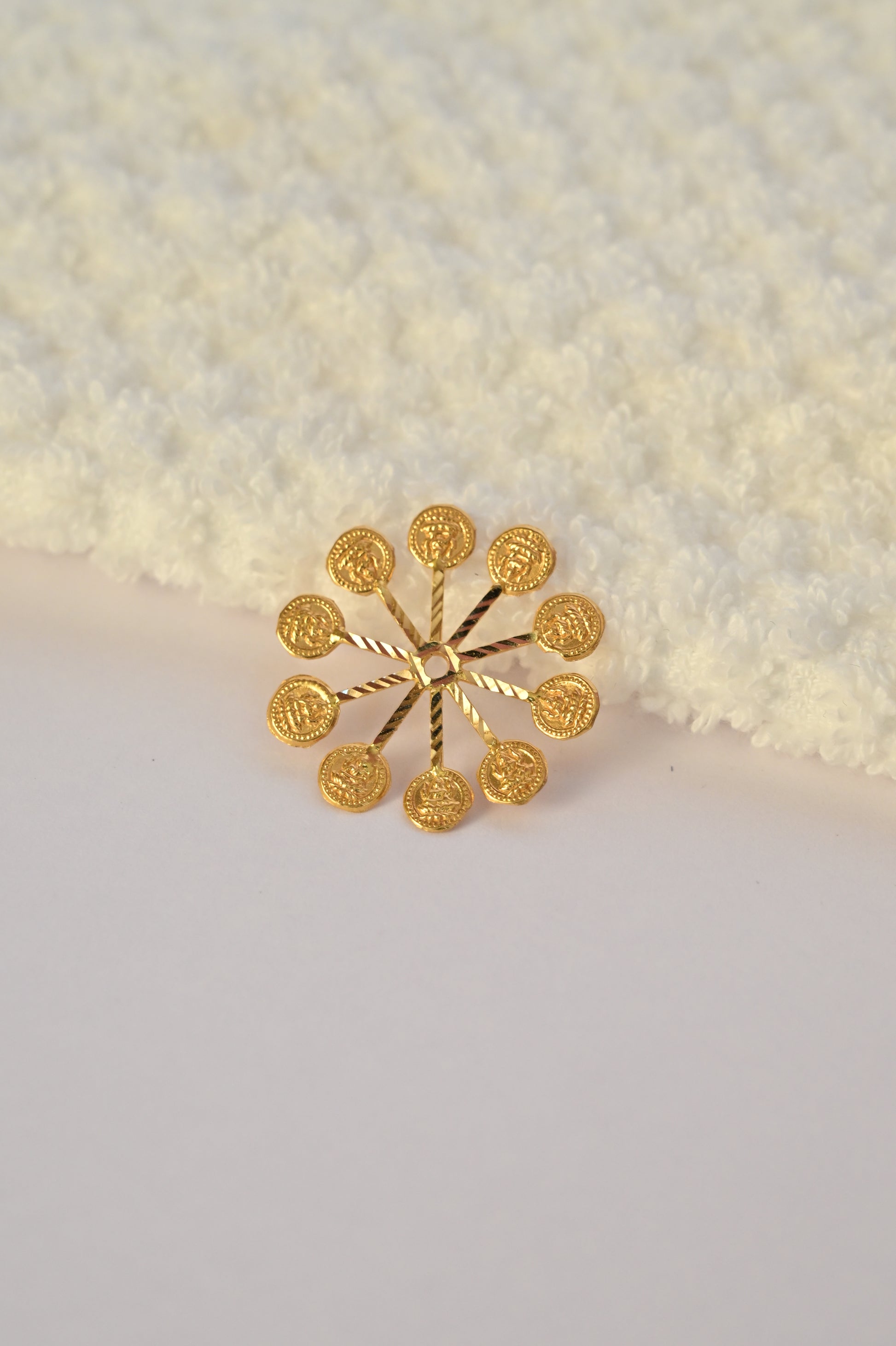 Lakshmi Coin Gold Earring Frames