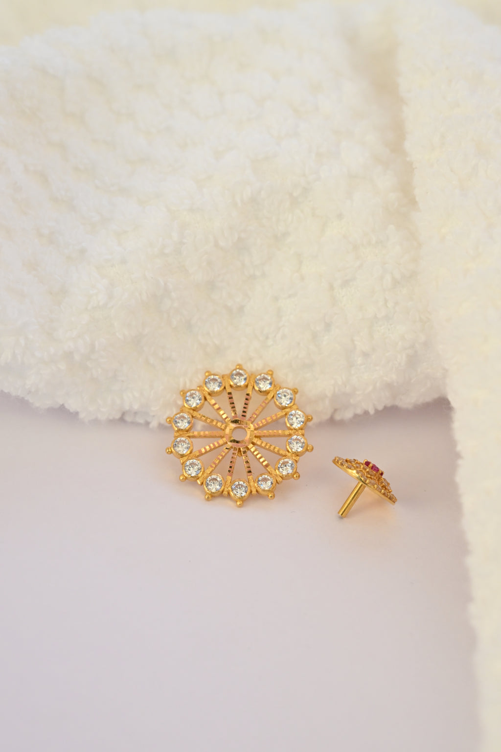 Round Wheel Diamond Earring Frames